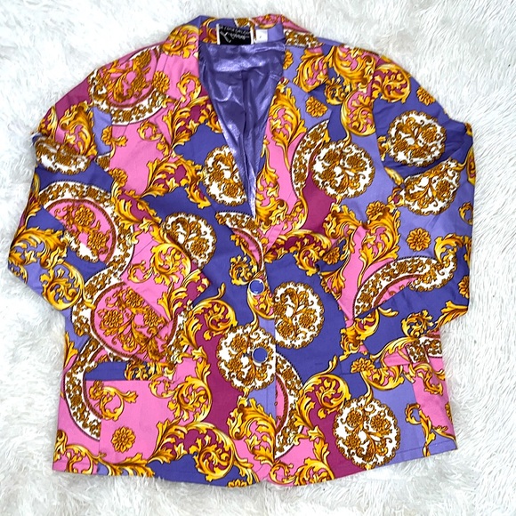 Linea by Louis Dell'Olio Jackets & Blazers - Vintage Linea by Louis Dell’Olio Cotton Paisley Blazer XL